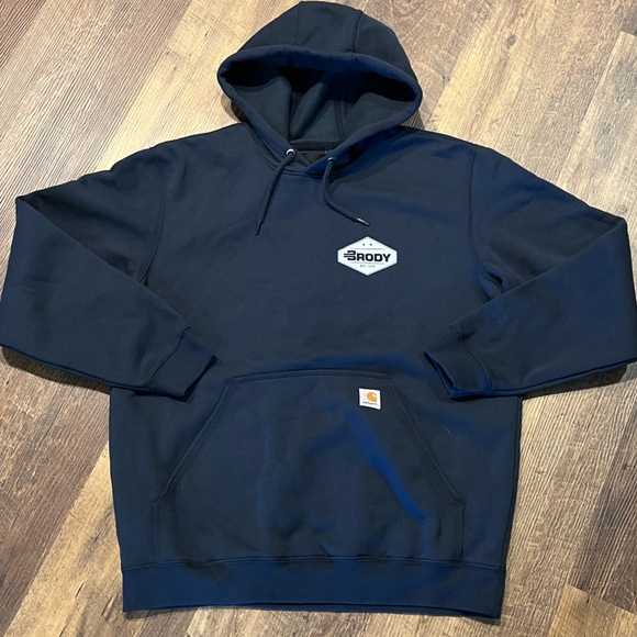 Carhartt Other - Carhartt hooded sweatshirt Mens size large loose fit new with tags navy w/white